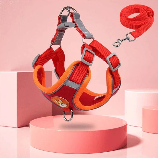 Coleira Peitoral para Cachorro e Gato + Guia