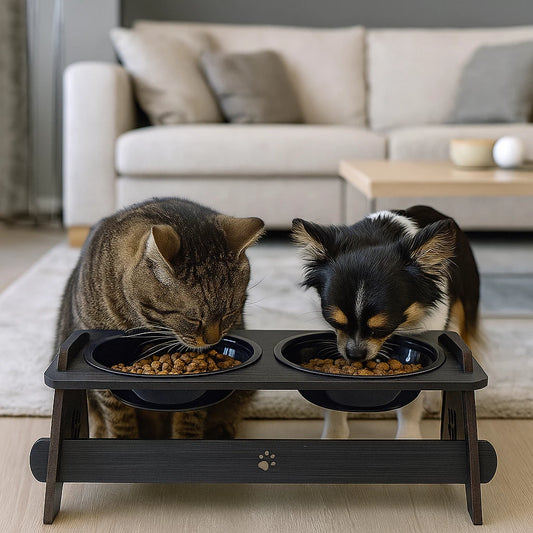 Comedouro Bebedouro Pet Suspenso Elevado Para Cães E Gatos Com Tampas