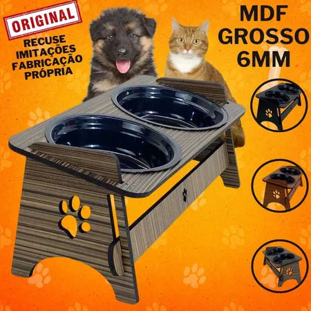 Comedouro Bebedouro Pet Suspenso Elevado Para Cães E Gatos Com Tampas