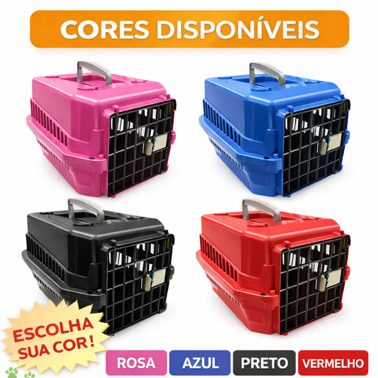 Caixa de Transporte N1 Passeio ou Viagem Pet Gato, Cachorro, Coelho, Aves Pequeno Porte e Filhotes