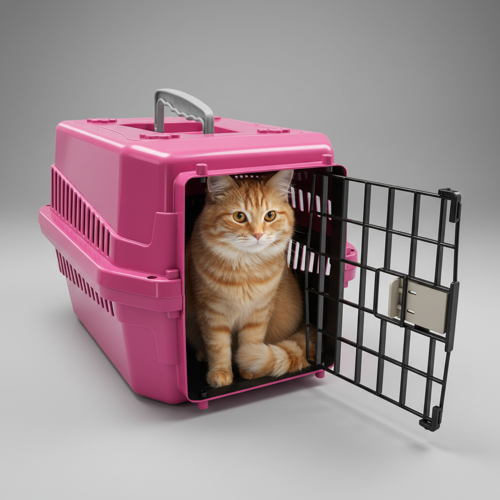 Caixa de Transporte para Pets Pequenos com Trava de Segurança