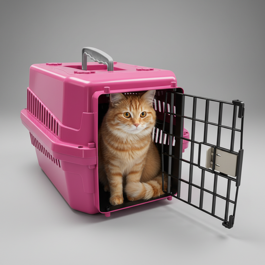 Caixa de Transporte para Pets Pequenos com Trava de Segurança