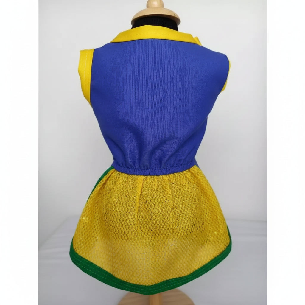 Vestido Pet Brasil Roupinha Copa 2026 para Cachorros