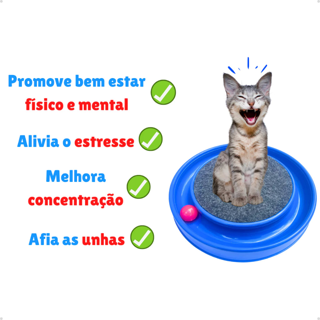 Brinquedo Arranhador Interativo Com Bolinha Para Gatos
