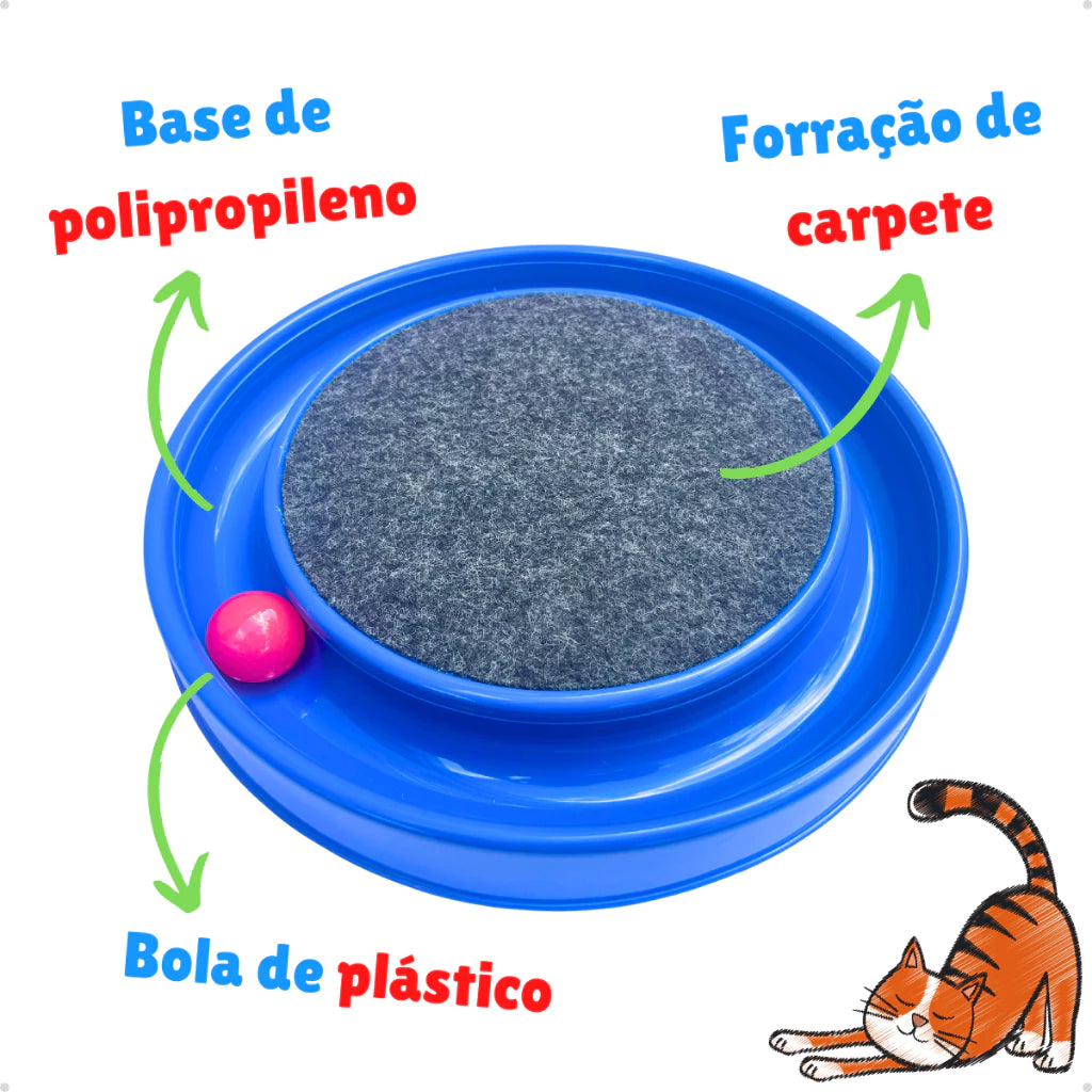 Brinquedo Arranhador Interativo Com Bolinha Para Gatos
