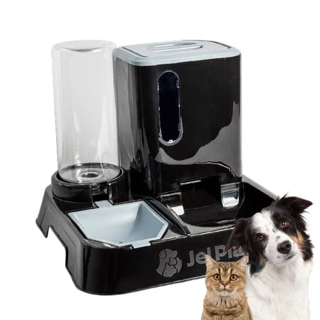Comedouro e Bebedouro Automático para Cães e Gatos com Dispenser de Ração e Água