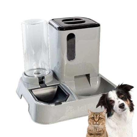 Comedouro e Bebedouro Automático para Cães e Gatos com Dispenser de Ração e Água