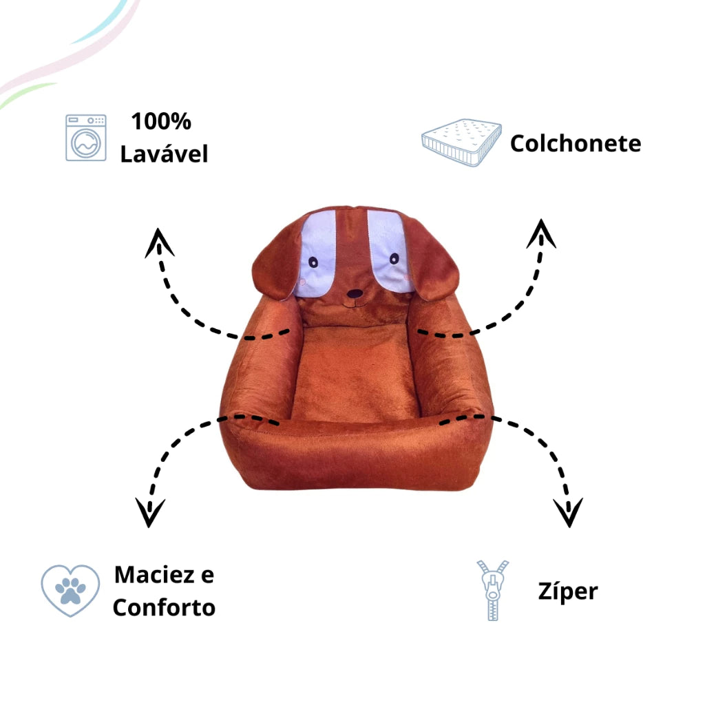 Caminha Pet Luxo Macia E Quentinha Com Cabeceira