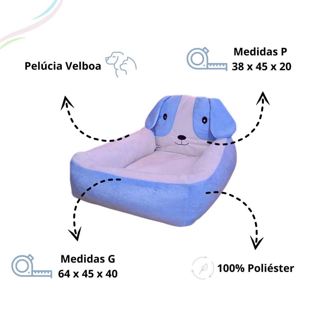 Caminha Pet Luxo Macia E Quentinha Com Cabeceira