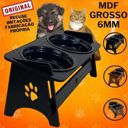 Comedouro Bebedouro Pet Suspenso Elevado Para Cães E Gatos Com Tampas