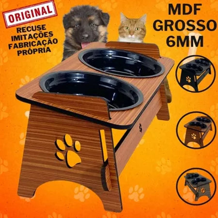 Comedouro Bebedouro Pet Suspenso Elevado Para Cães E Gatos Com Tampas