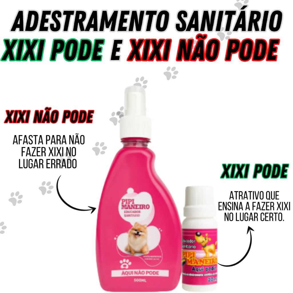 Kit Sanitário Canino Com Educador Xixi Pode E Não Pode