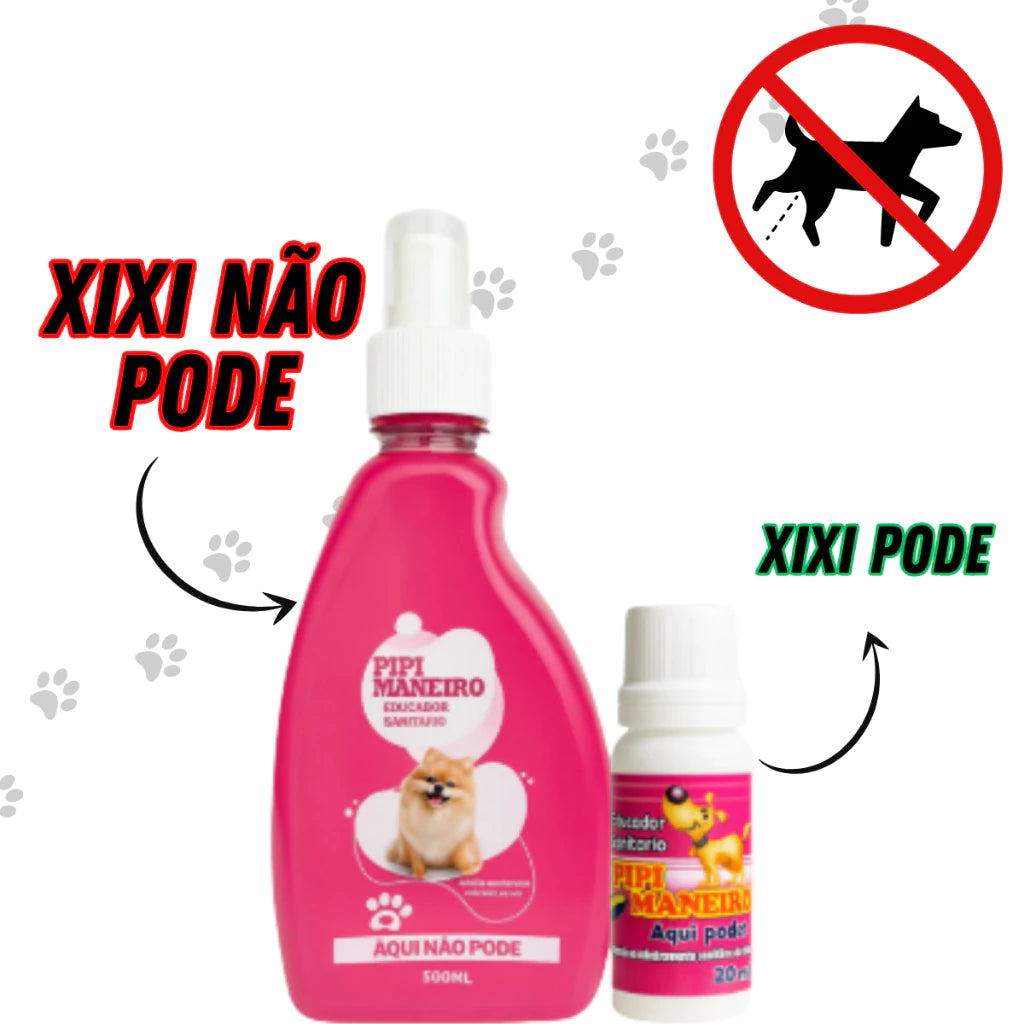 Kit Sanitário Canino Com Educador Xixi Pode E Não Pode