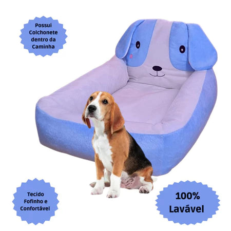 Caminha Pet Luxo Macia E Quentinha Com Cabeceira
