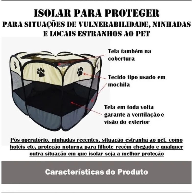Casinha Pet Dobrável Portátil Para Cães, Gatos e Pequenos Animais