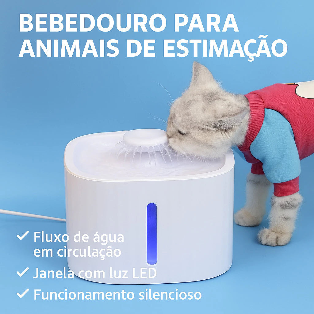 Bebedouro Fonte De Água Para Pets 3 Litros Com Fio