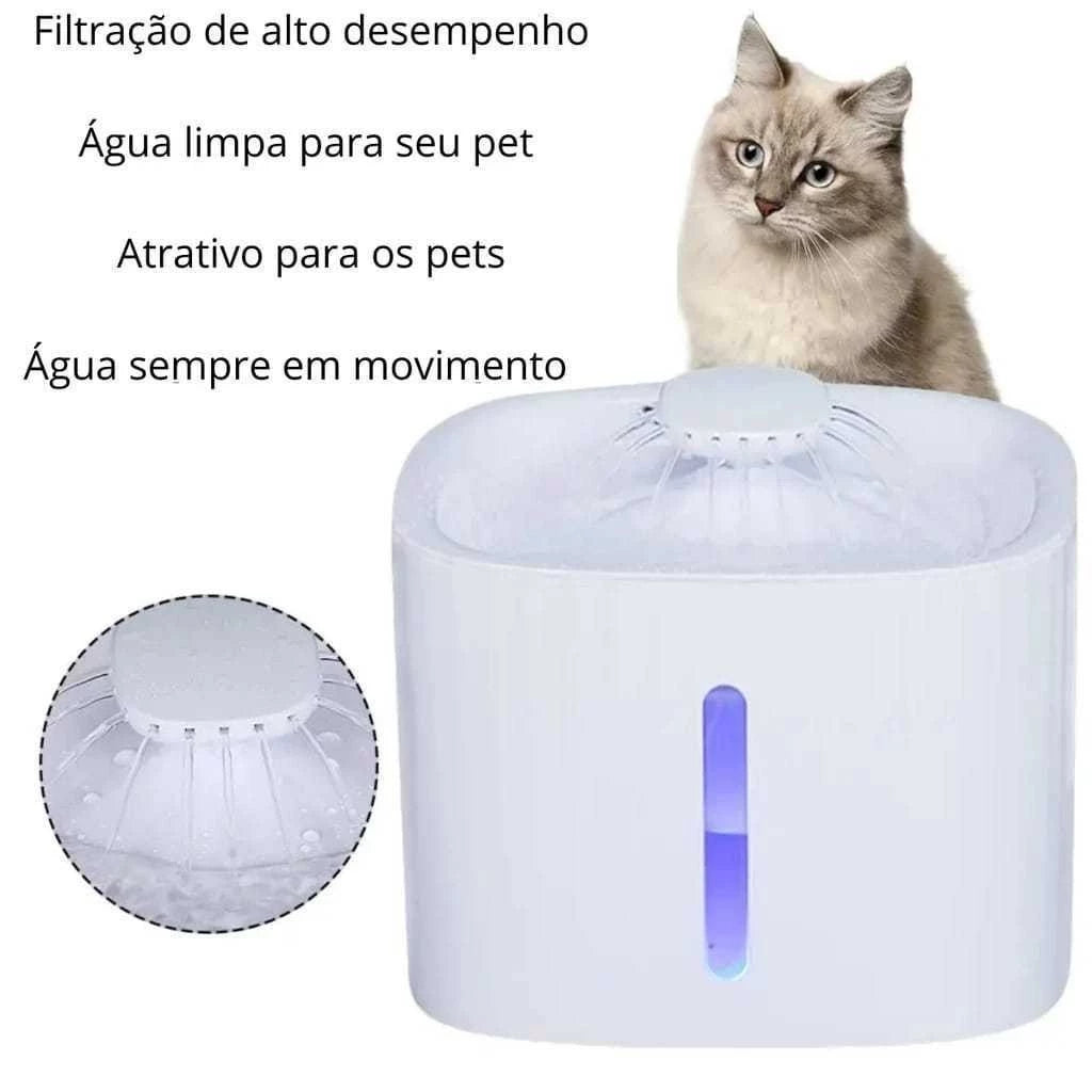 Bebedouro Fonte De Água Para Pets 3 Litros Com Fio